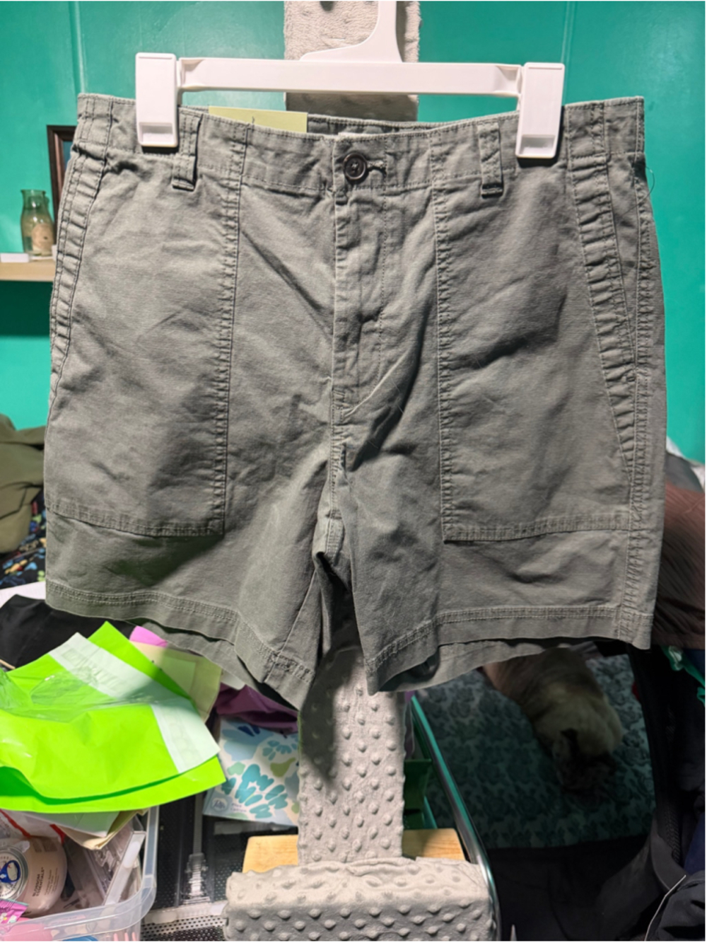 C0059 Men's Goodfellow & Co Utility Shorts Size M Green